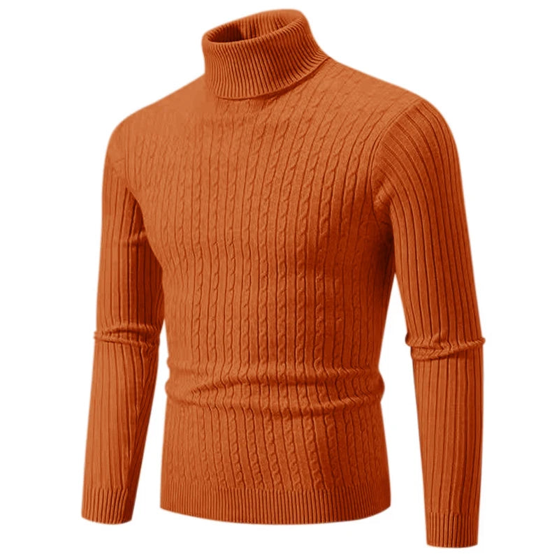Herren Rollkragenpullover Hochwertig Gestrickt Einfarbig Warm Lässig Wolle Pullover Outdoor Winter Bequem Trendig – Premium Stehkragen Pullover Alle Jahreszeiten | Herrenmode Winter Premium