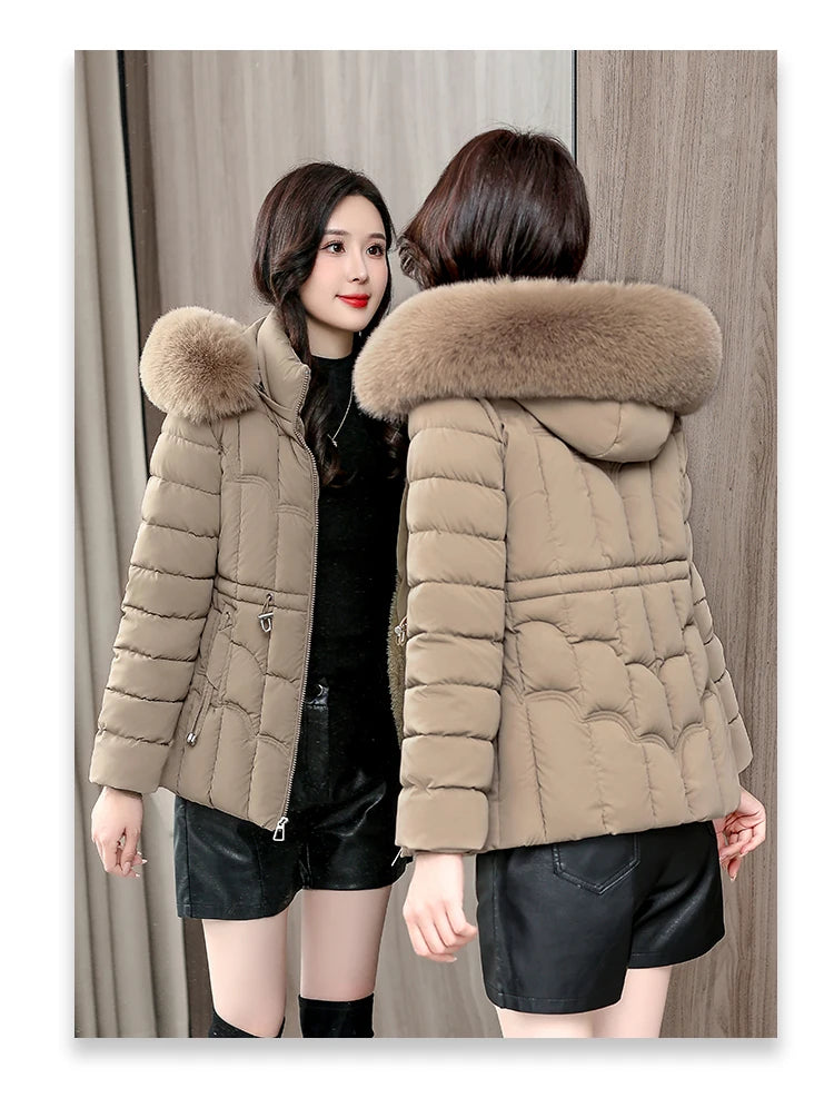 Doudoune Courte Femme À Capuche – Manteau Matelassé Chaud Haute Qualité | Hiver 2025 Tendance