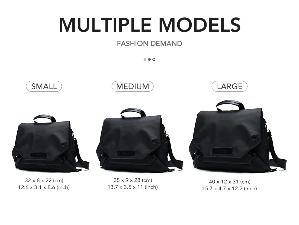 Sac Messenger Homme Laptop Imperméable – Sacoche Business Crossbody Grande Capacité Vélo École
