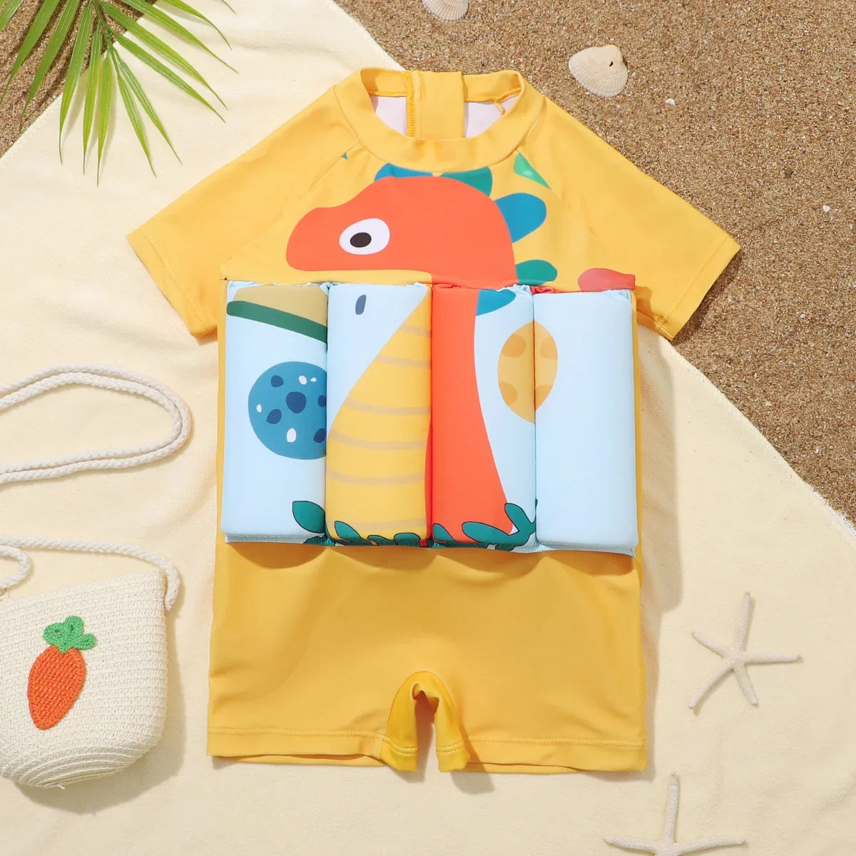 Maillot de Bain Flottant Enfant 1 Pièce – Combinaison Natation Cartoon Garçon Fille
