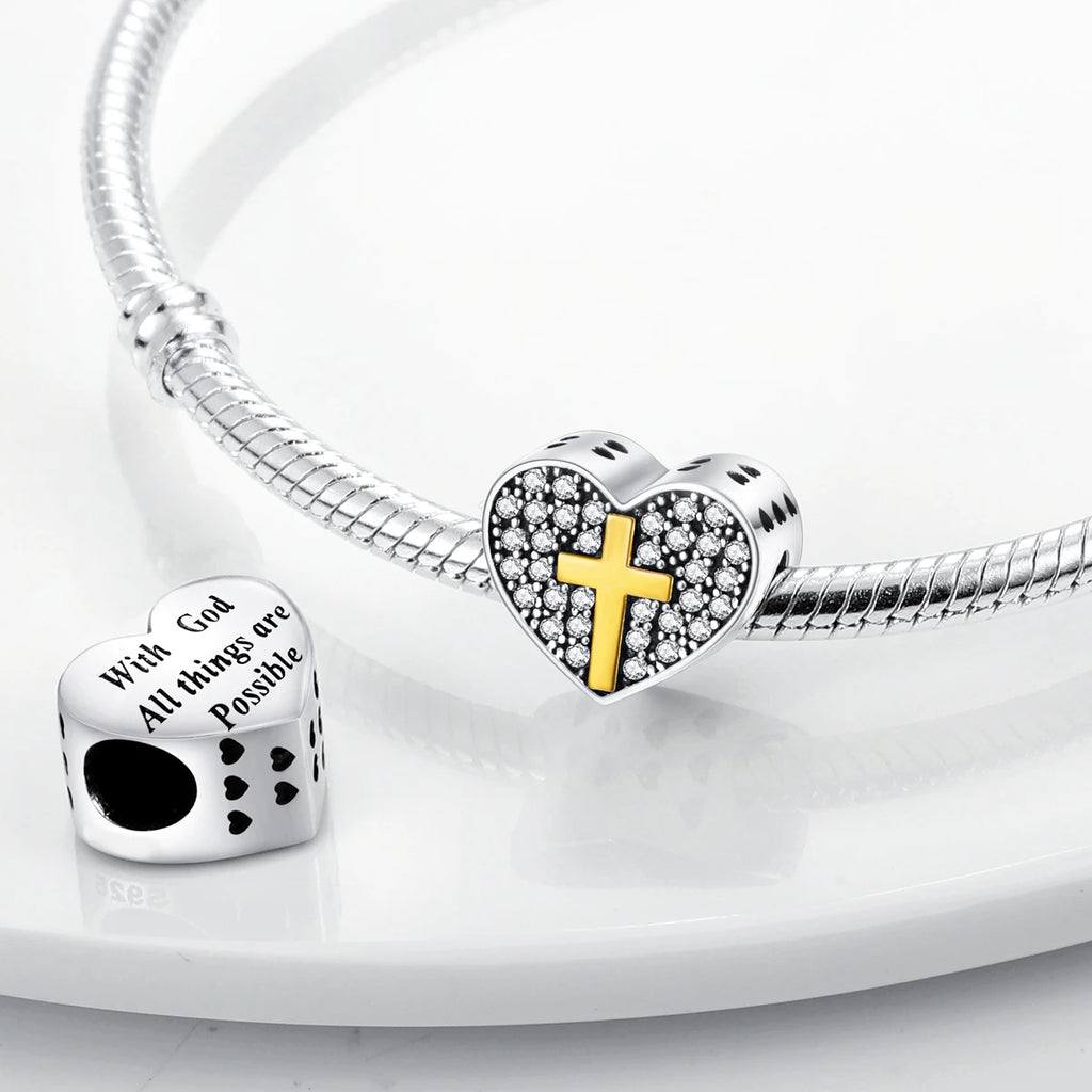 Charm Argent 925 Pendentif Croix, Ange, Pyramide & Pharaon – Breloque Spirituelle & Symbolique DIY | Compatible Bracelet Original | Bijou Personnalisé