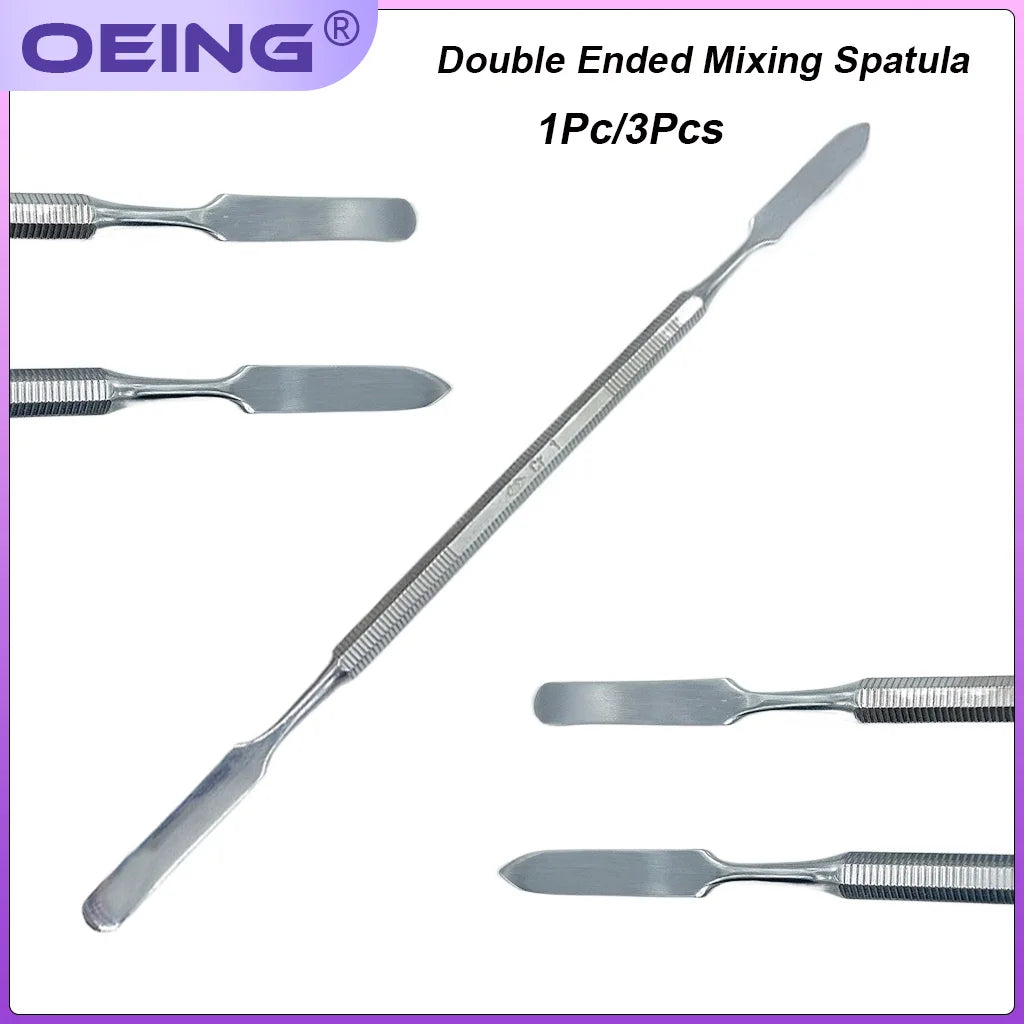 Spatules Mélange Inox Double Embout – Lot 3 Pcs | Nail Art, Maquillage & Dentaire