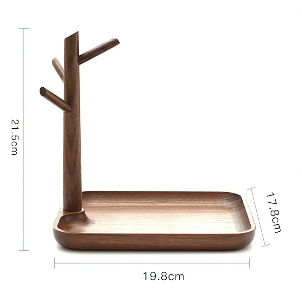 Rack Bois Branche Naturel Mugs & Bijoux – Organisateur Bureau Plateau Déco Maison