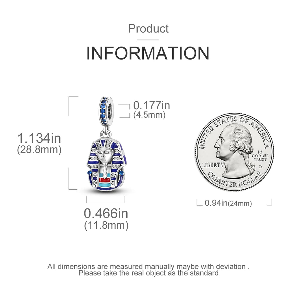 Charm Argent 925 Pendentif Croix, Ange, Pyramide & Pharaon – Breloque Spirituelle & Symbolique DIY | Compatible Bracelet Original | Bijou Personnalisé