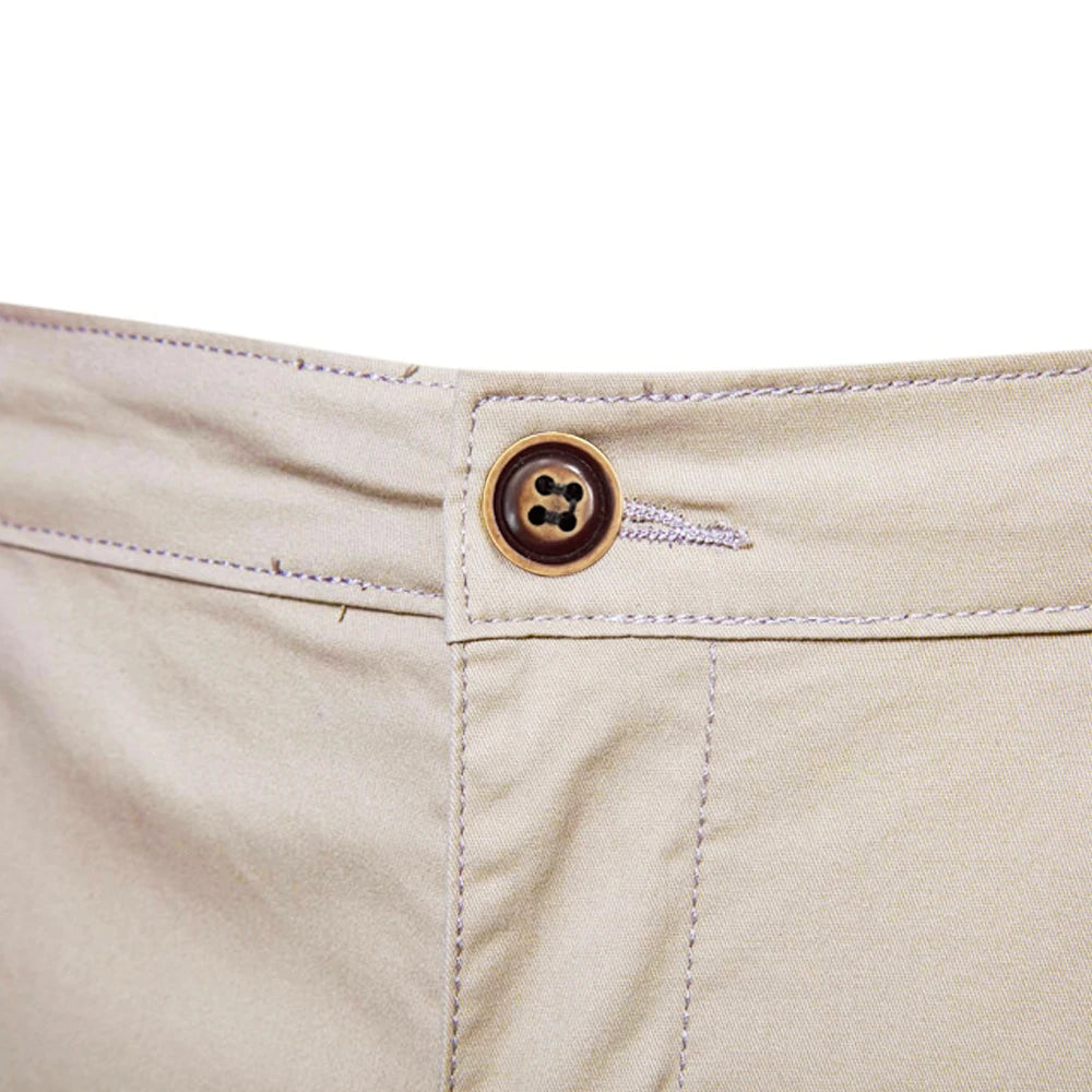 Short Homme 100% Coton Couleur Unie Ceinture Élastique Casual Business Social Plage Été Haute Qualité 10 Coloris Disponibles – Short Premium Multifonction | Mode Homme Été Premium