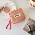 Mini Pochette Vichy Zippée – Trousse Cosmétique Porte-Monnaie Serviettes Hygiéniques Organiseur Cadeau