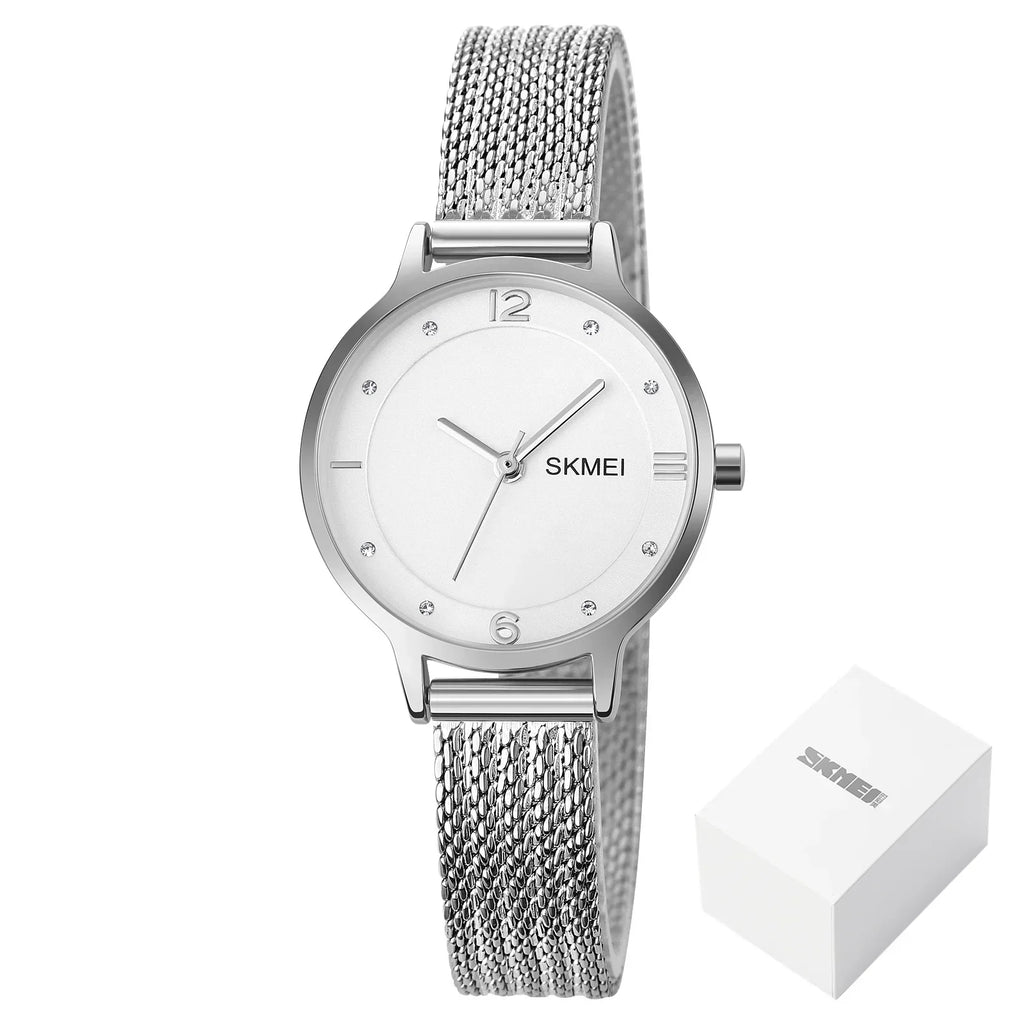 Montre Femme SKMEI 1874 Quartz Japonais Bracelet Acier Inoxydable – Fashion Luxe Élégante