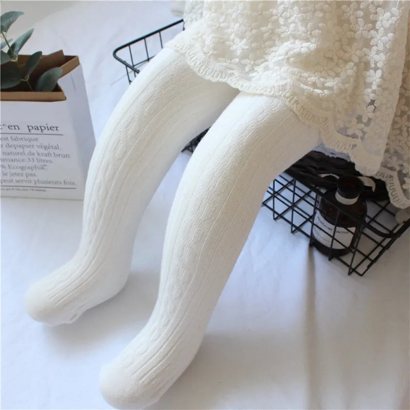 Strumpfhose Mädchen Baumwolle Netz Gestrickt Atmungsaktiv – Warme Strümpfe Frühling Herbst Winter Kleinkind 0-8 Jahre