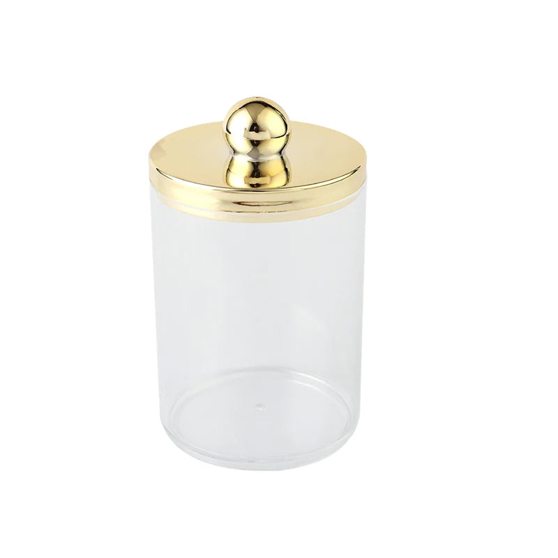 Pot Rangement Cotons-Tiges Apothecary – Lot 1/2/3 Pcs | Distributeur Transparent Salle de Bain