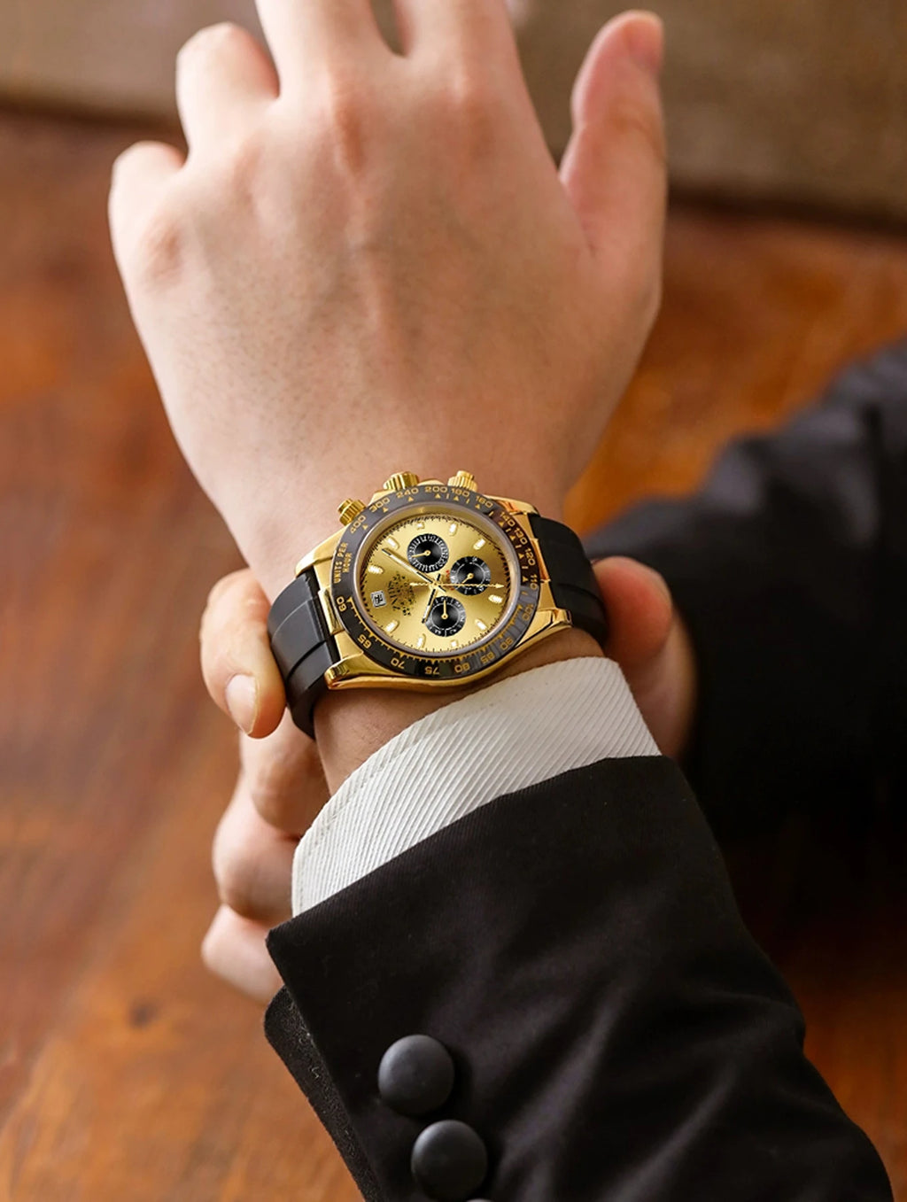 Montre Homme Luxe Légère Quartz Bracelet Silicone – Étanche Multifonction Business & Quotidien