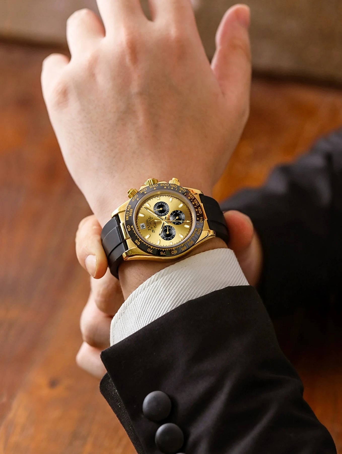 Montre Homme Luxe Légère Quartz Bracelet Silicone – Étanche Multifonction Business & Quotidien