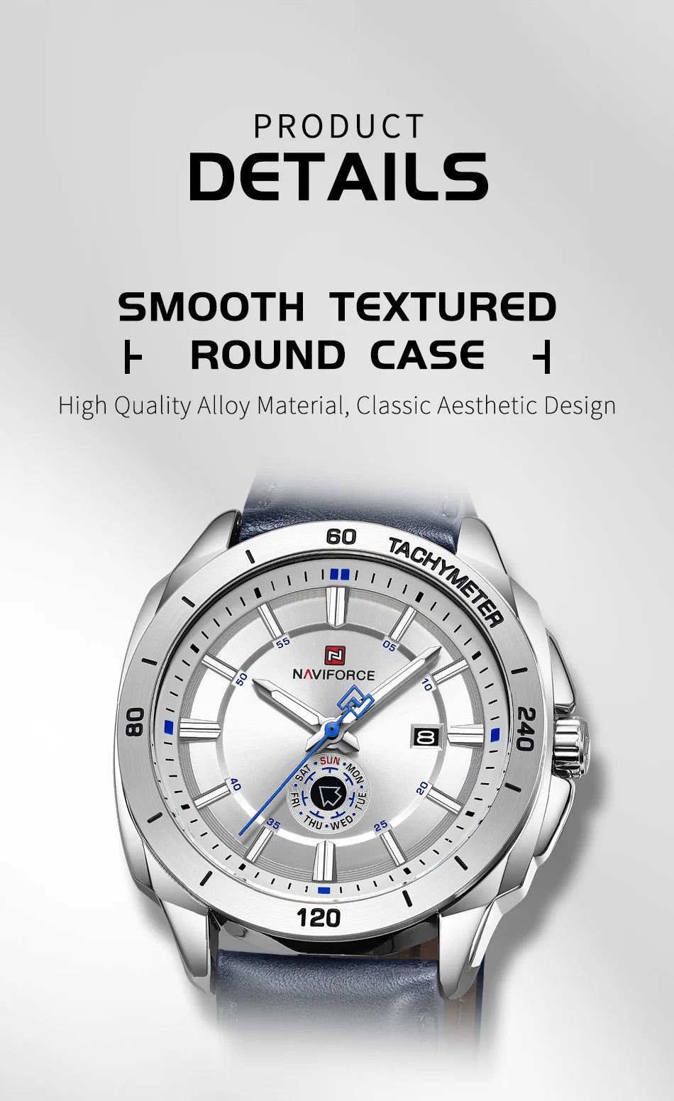 Montre Homme NAVIFORCE 2026 Quartz Cuir Sport Casual Jour Date – Élégante Fashion