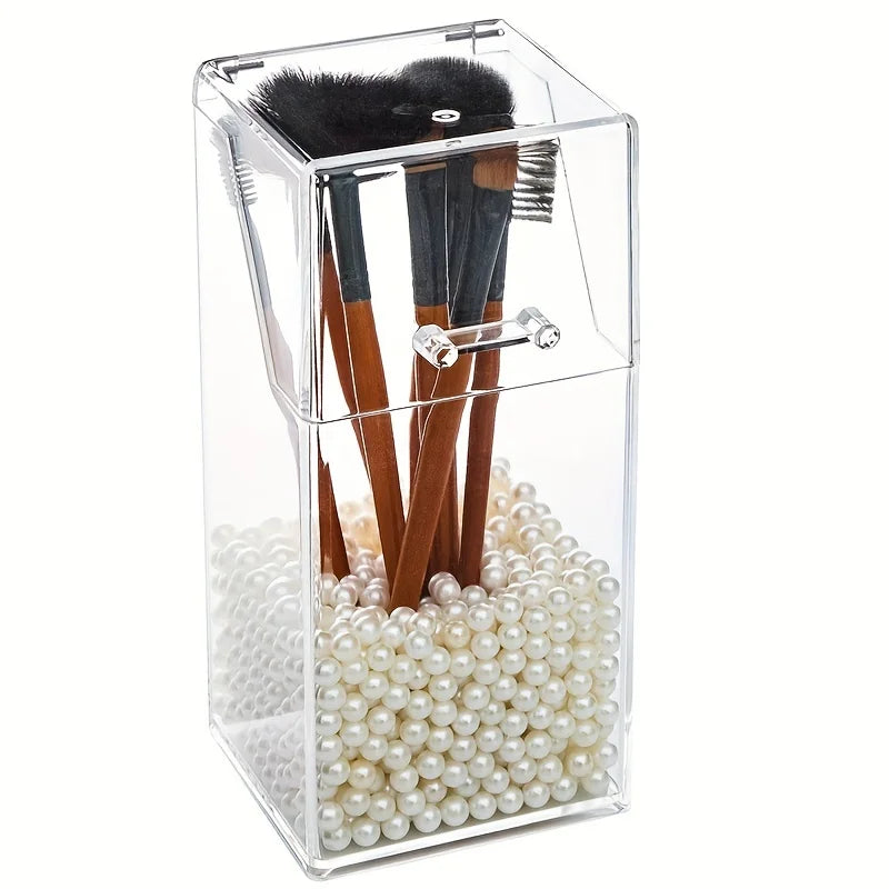 Boîte de Rangement Cosmétiques Acrylique Transparente — Anti-Poussière Grande Capacité