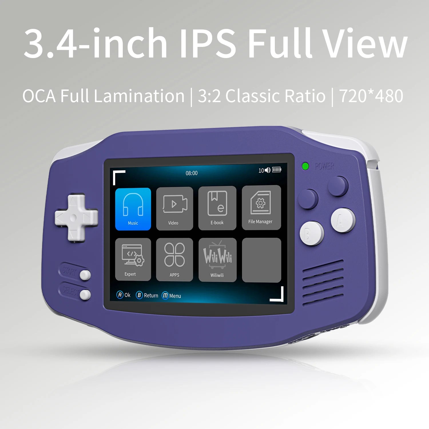 ANBERNIC RG34XX Console de Jeu Portable Rétro – Écran IPS 3.4'' HD | Linux, WiFi, Bluetooth, PSP