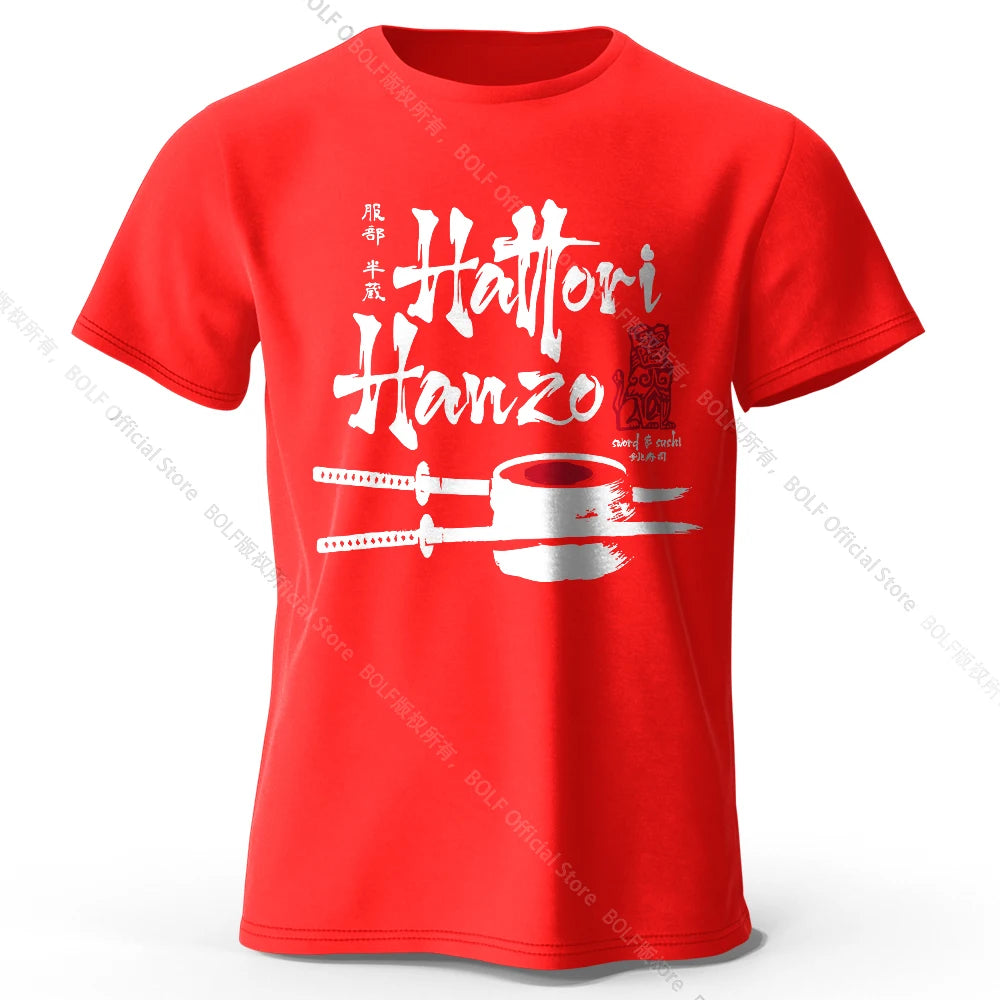 T-Shirt Unisexe Hattori Hanzo Imprimé 100% Coton Oversize Ninja Samouraï Graphic Tee Streetwear Été Pop Culture Japonaise Tendance – T-Shirt Ninja Samouraï Premium Oversize | Mode Unisexe Pop Culture Japonaise Premium