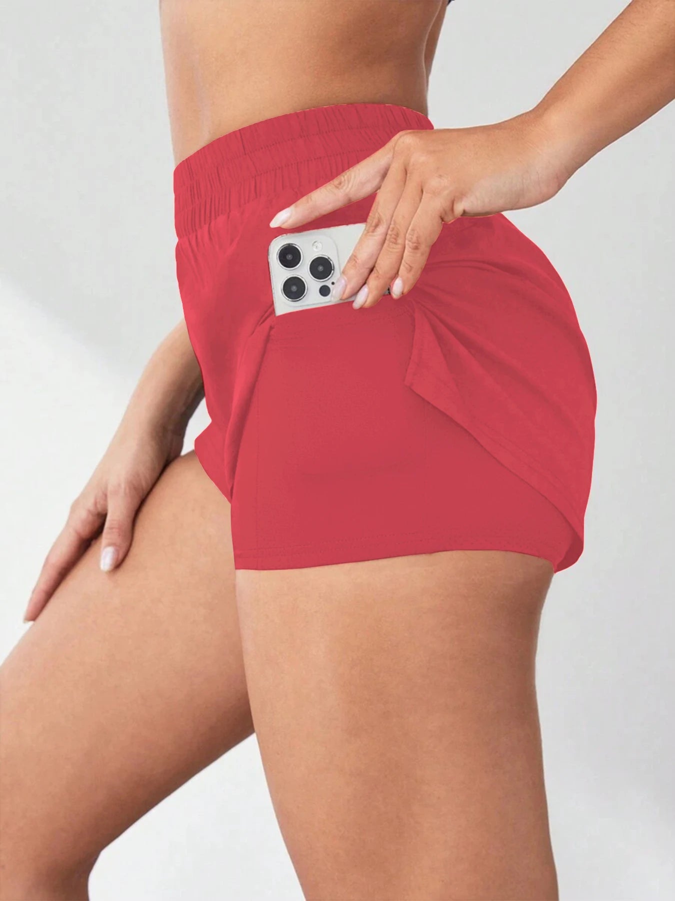 Short Yoga 2 en 1 Anti-Exposition Femme - Running, Fitness, Tennis & Casual