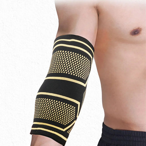 1pcs Fitness Copper Elbow Brace Compression Support Sleeve for Tendonitis Tennis Elbow Relief Reduce Joint Pain For Women Men
