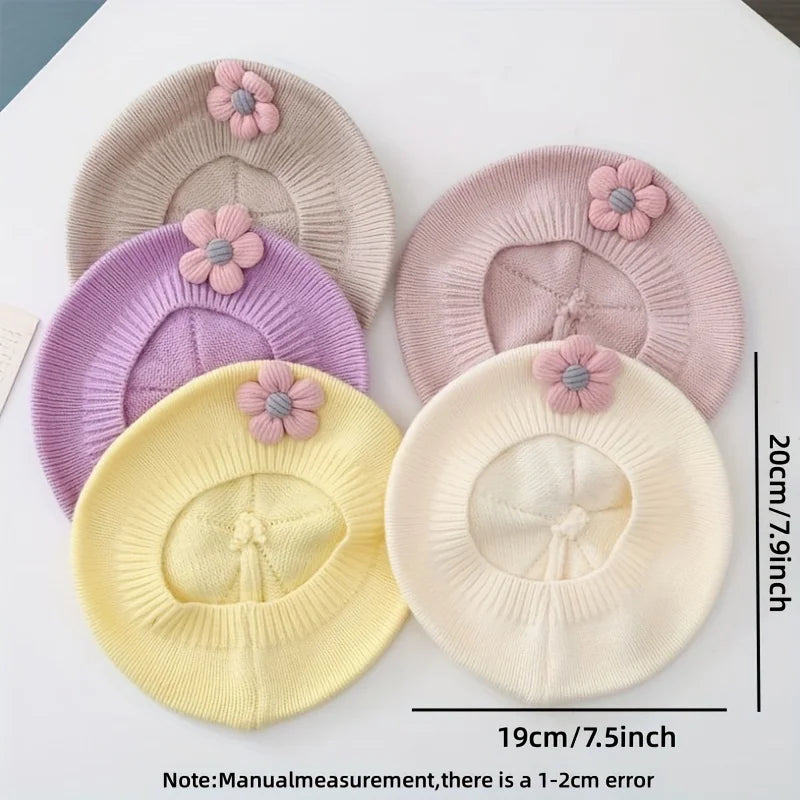 Strickmütze für Kinder in Unifarben – Warme Malerbeanie für Herbst und Winter, für Mädchen und Jungen, im Trend