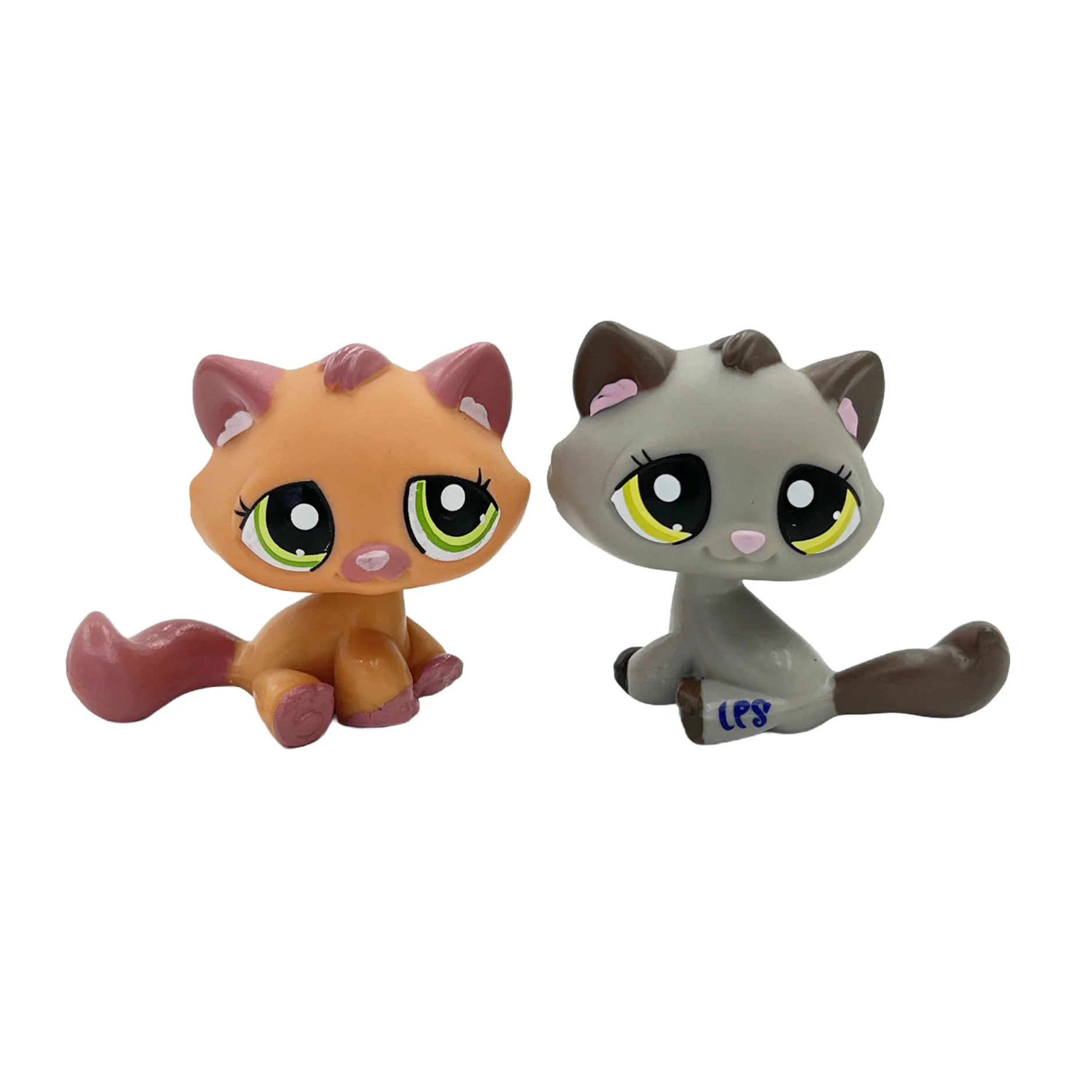 Lot 2 Figurines Animaux Rares LPS – Chat Mignon & Chien Tête Ballante Teckel Colley Cocker Danois | Jouet Collectionnable Enfants