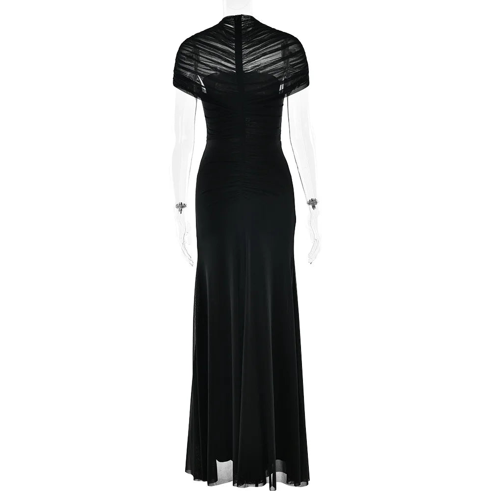 High-Waist Bodycon Maxi-Kleid mit Cut-Outs – Sexy Damen Club- & Abendmode | XIAOTANG