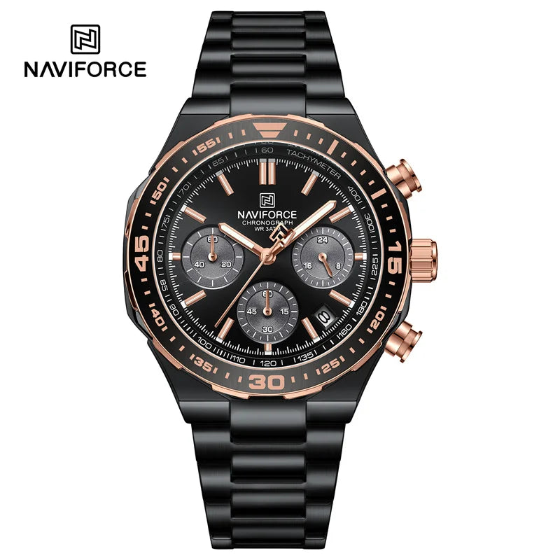 Montre Homme Naviforce Business Classique Quartz – Acier Inoxydable Étanche Fashion 2024