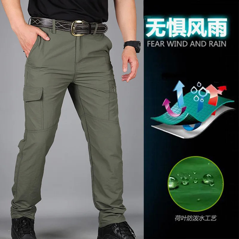 Pantalon Cargo Homme Léger Imperméable Séchage Rapide Tactique Camping Outdoor – Respirant Casual Été | Mode Homme Aventure