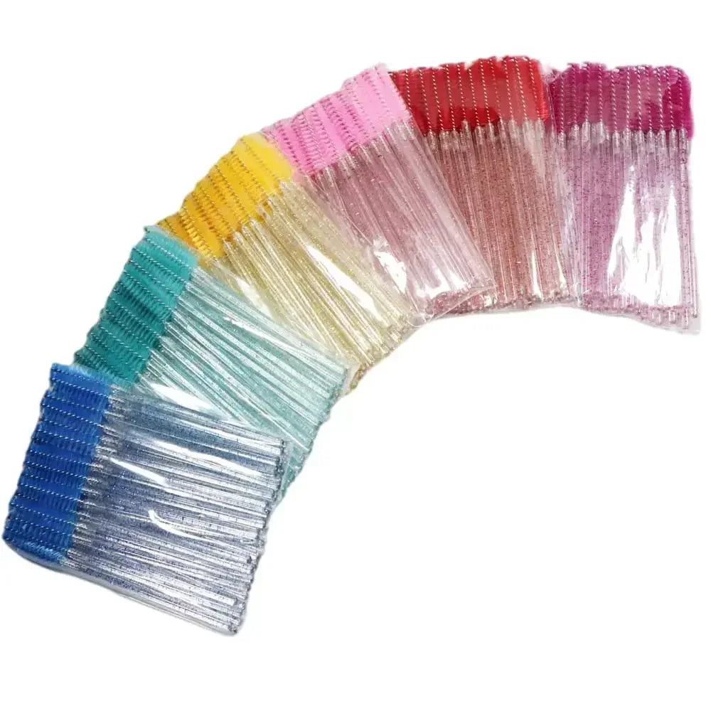 Lot 50 Brosses à Cils Jetables Crystal – Extensions de Cils & Application Mascara Professionnelle | Usage Unique