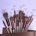 Set 13 Pinceaux Maquillage Femme – Fards, Fond de Teint & Blush | Poils Doux Cosmétiques