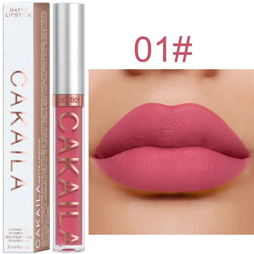 Gloss Velvet Mat Waterproof Longue Tenue – Texture Soyeuse & Hydratante | Cadeau Maquillage Femme