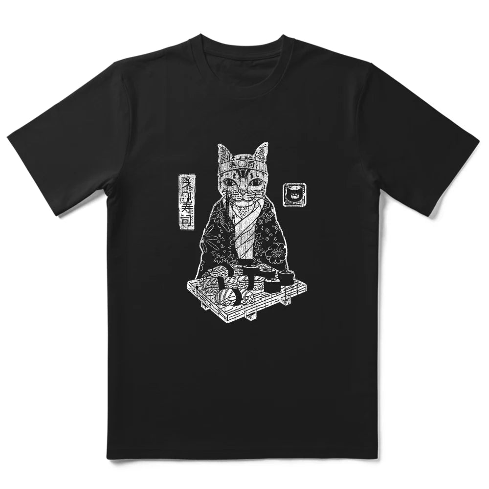 T-Shirt Homme 100% Coton Imprimé Chat Cool Loose Été Manches Courtes Col Rond Casual Tendance – Tee Graphique Félin Streetwear | Mode Homme Premium
