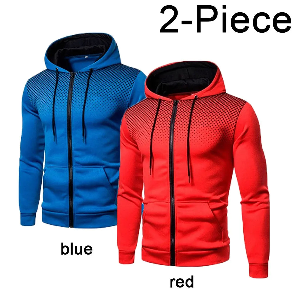 Ensemble Homme Polaire Couleur Unie Sweat Zippé + Pantalon + Bonnet Casual Sport Style Américain Européen Automne Hiver Confortable – Set 3 Pièces Premium | Mode Homme Sport Premium