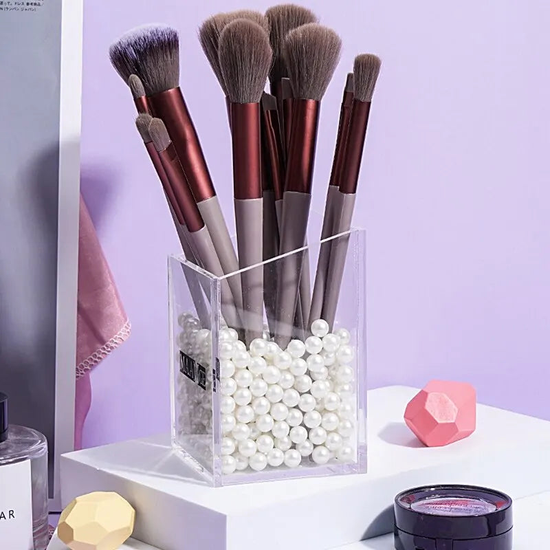 Set 13 Pinceaux Maquillage Femme – Fards, Fond de Teint & Blush | Poils Doux Cosmétiques