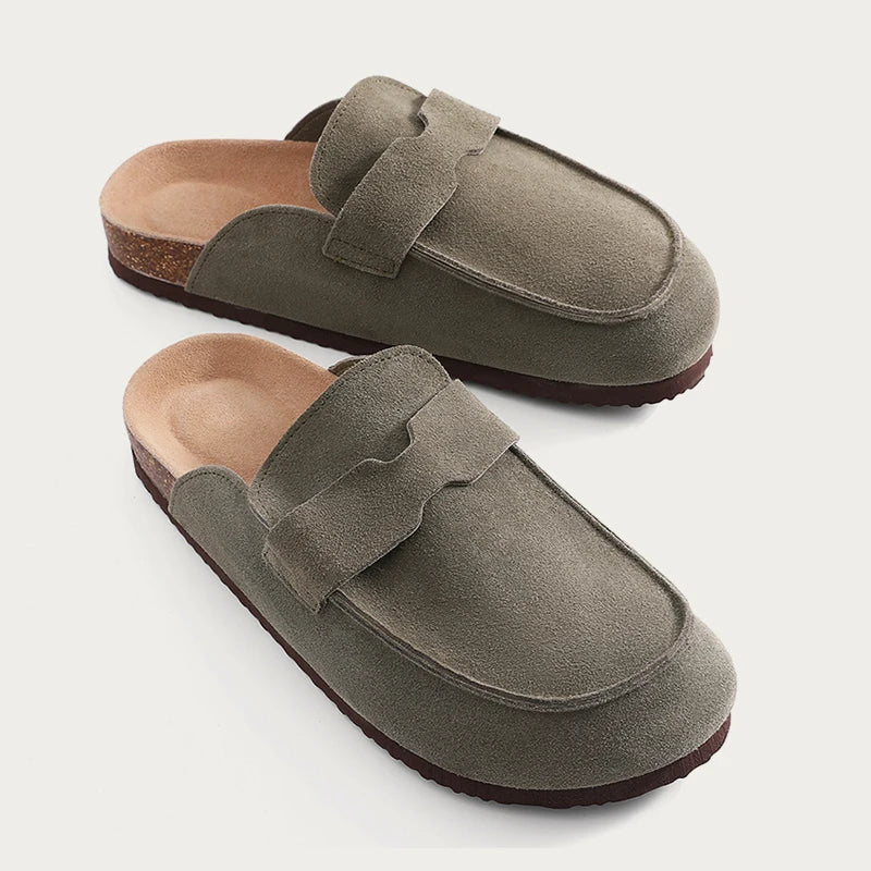 Clogs Liège Suède Unisexe Plage Non-Slip Smile – Mules Outdoor Maison Fashion