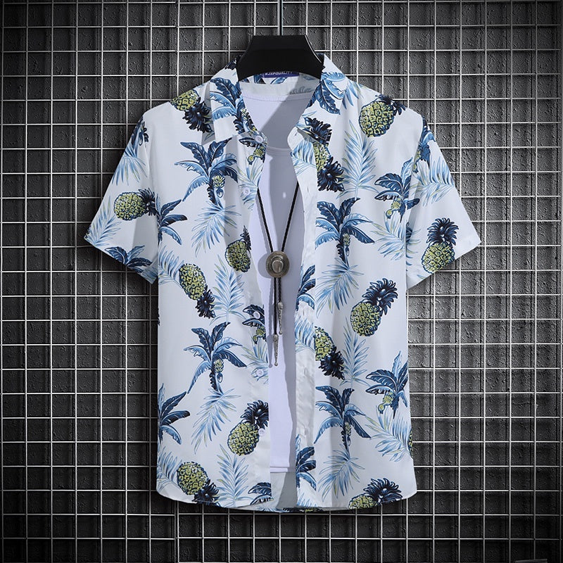 Herren Polohemd Sommer bedruckt Kurzarm leicht Stehkragen – Strand Freizeit Top Trend | Elegante Herrenmode
