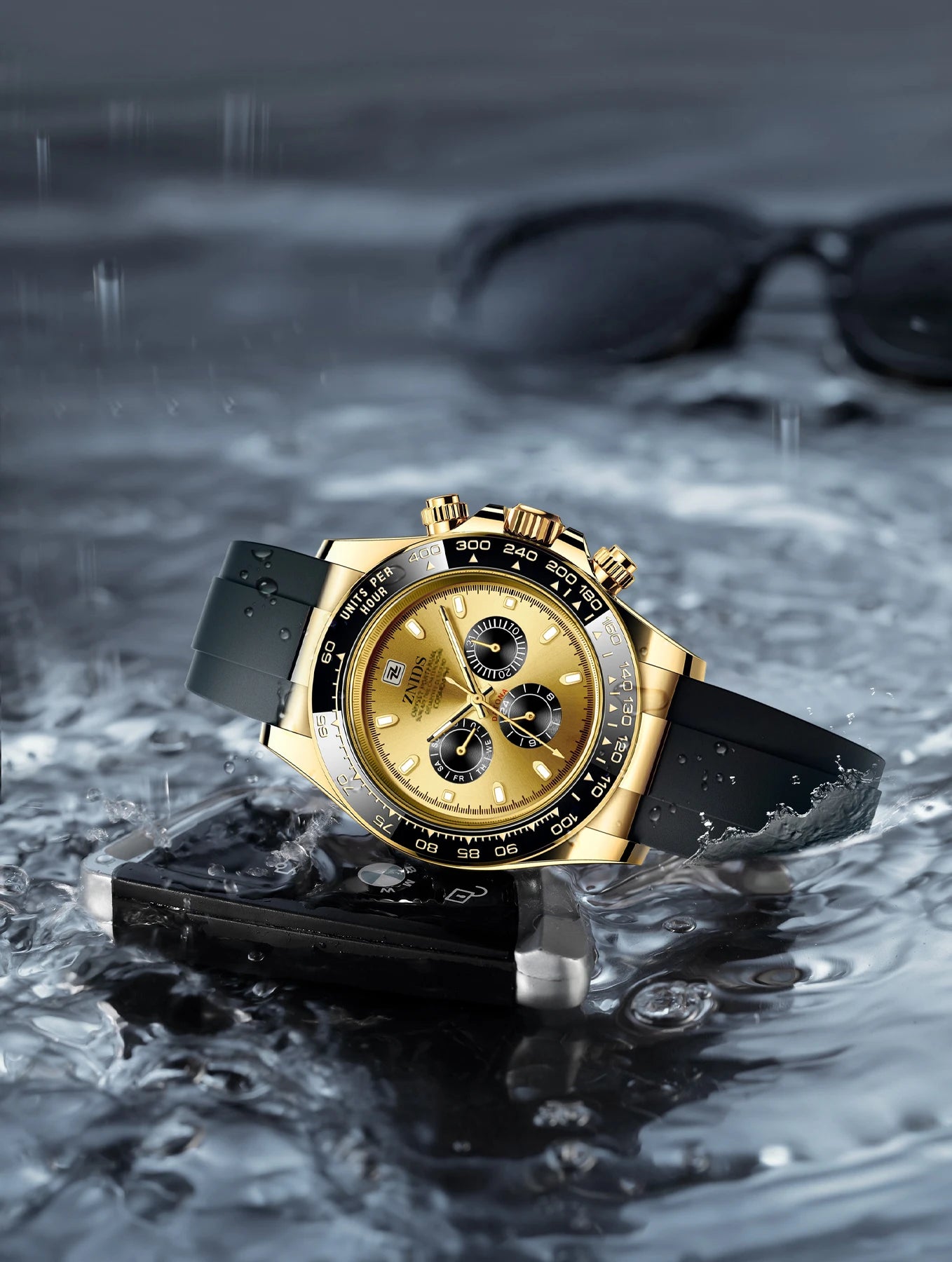 Montre Homme Luxe Légère Quartz Bracelet Silicone – Étanche Multifonction Business & Quotidien