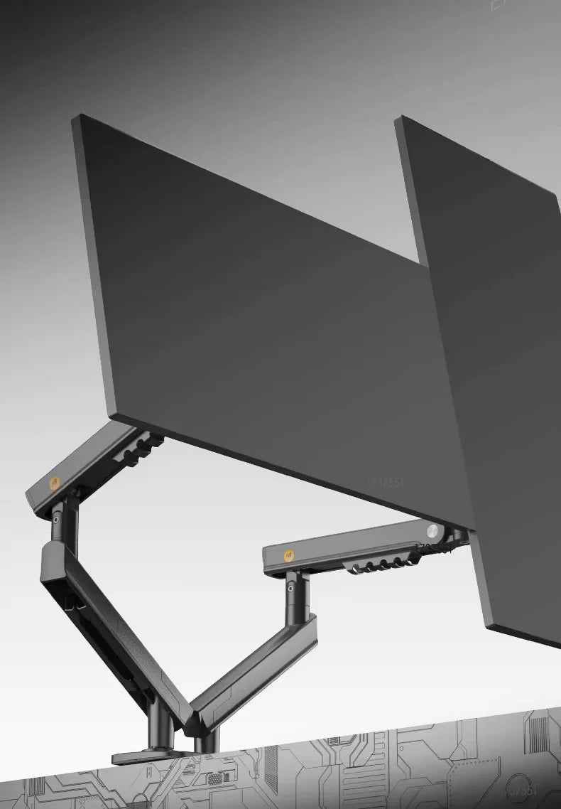 Support Double Écran NB A5C F160 – Bras Articulé à Ressort 10''-27'' | 360° Rotatif Bureau 2-9kg