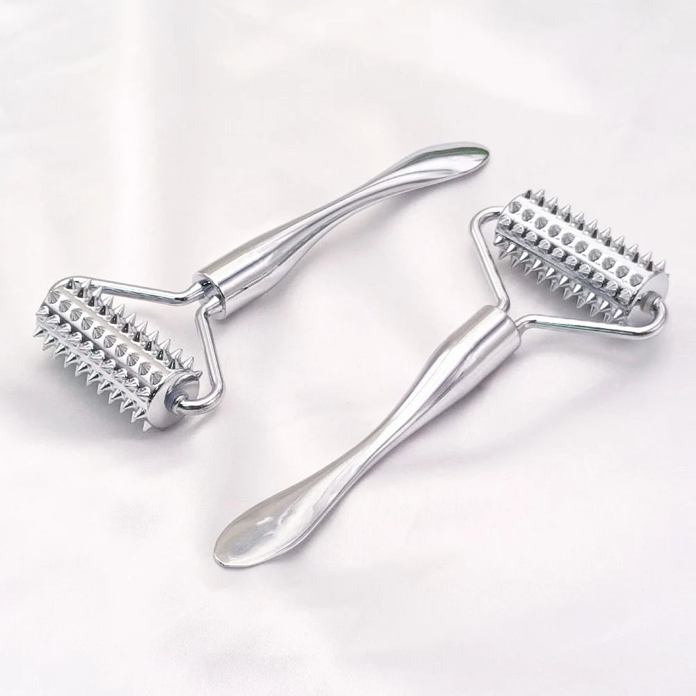 Stick Masseur Visage & Yeux 2-en-1 – Applicateur Crème Anti-Rides & Cernes | Lifting Facial | Spatule & Mini Cuillère Skincare