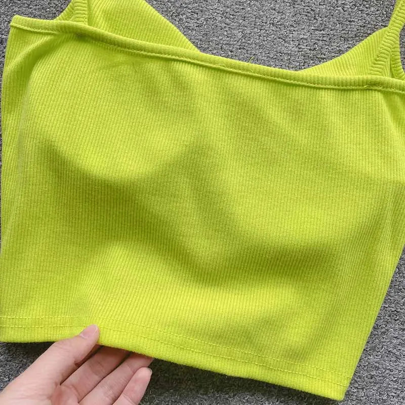 Caraco Femme Bretelles Irrégulières Uni Slim Chic Y2K – Top Sport Élégant Casual & Tendance