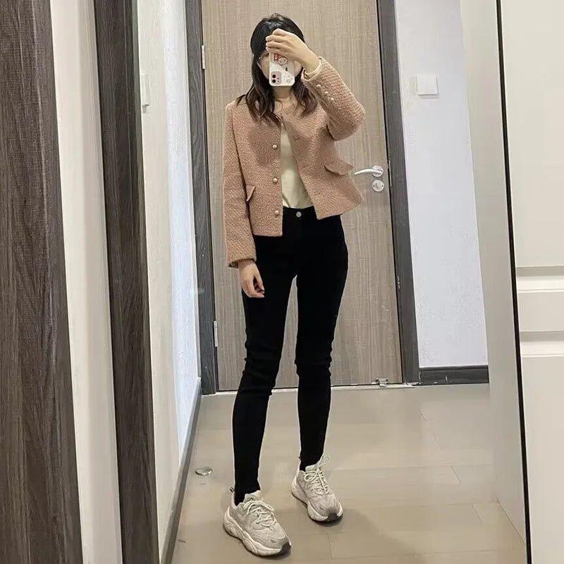 Jean Femme Thermique Skinny Taille Haute Chaud Polaire Stretch Denim – Pantalon Crayon Hiver Neige Confortable | Mode