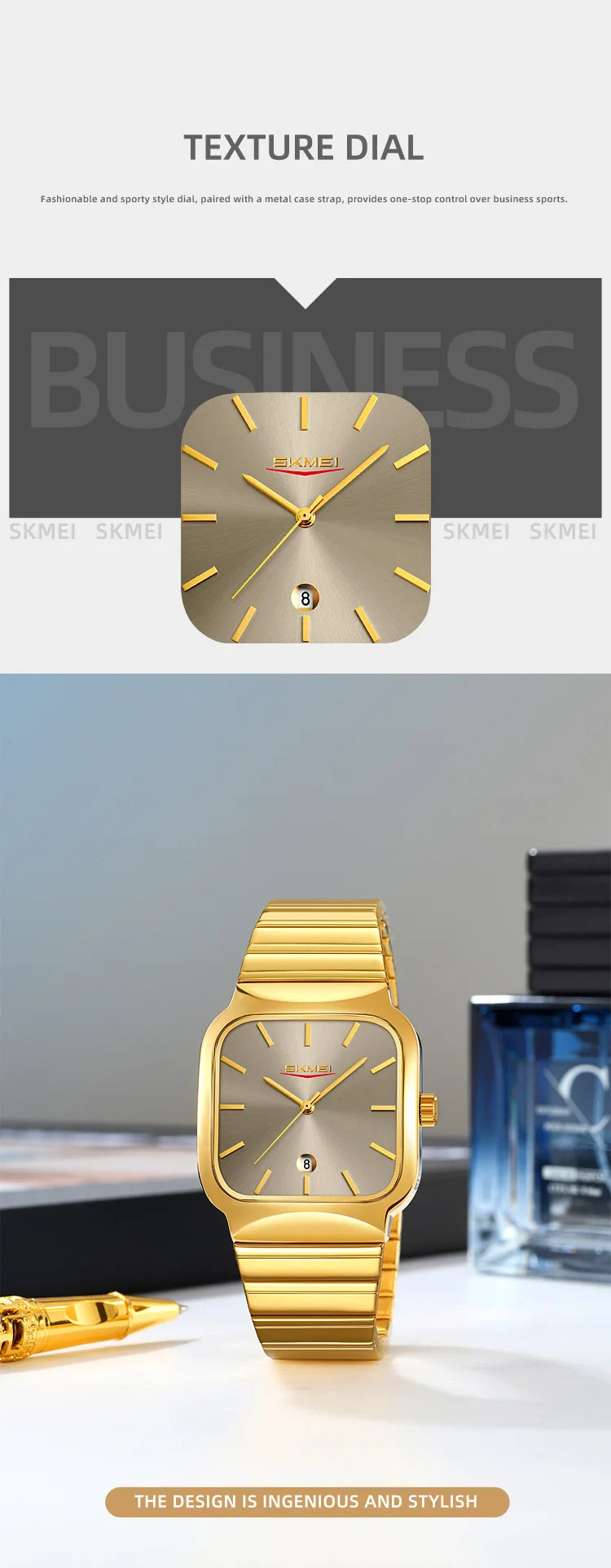 Montre Unisexe SKMEI Luxe Quartz Bracelet Acier – Analogique Date Étanche Fashion