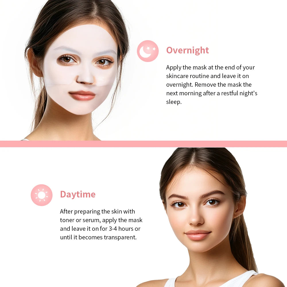 Masque Visage Bio-Collagène Nuit – Hydratation Profonde, Rétrécissement des Pores & Éclat | Soin Overnight Repulpant