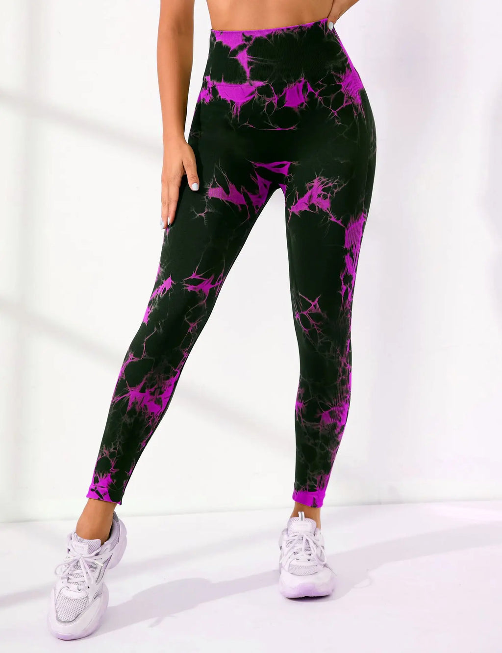 Legging Yoga Femme Sans Coutures Tie Dye – Push Up & Taille Haute | Gainant, Colorful & Confortable | Gym, Fitness & Sport