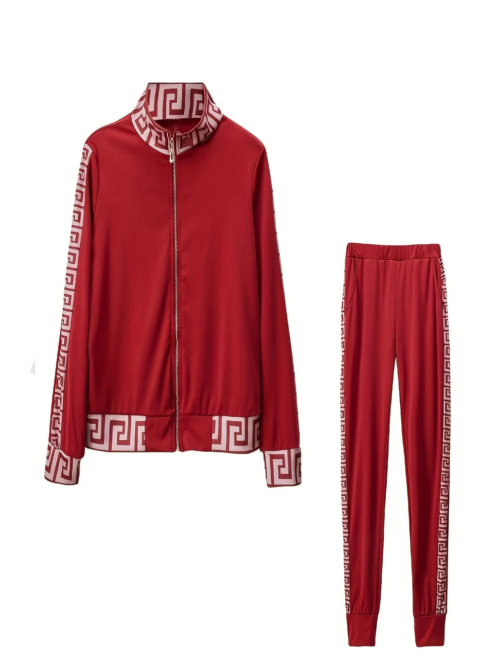 Ensemble 2 Pièces Femme Imprimé Coutures – Style Américain Casual Décontracté | Tendance 2025
