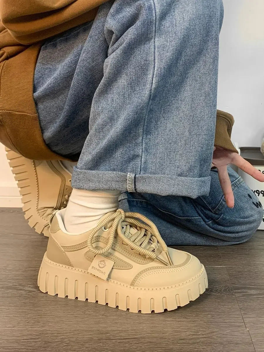 Chaussures Plateforme Y2k Femme Luxe 2025 – Bout Rond Haute Plateforme Designer Daily