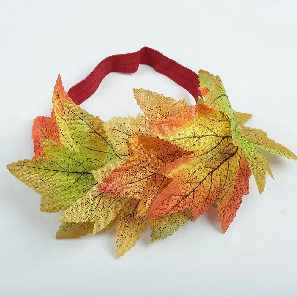 Déguisement Fée des Forêts Fille – Robe Elfe Princesse Feuilles d'Automne avec Ailes Halloween Noël