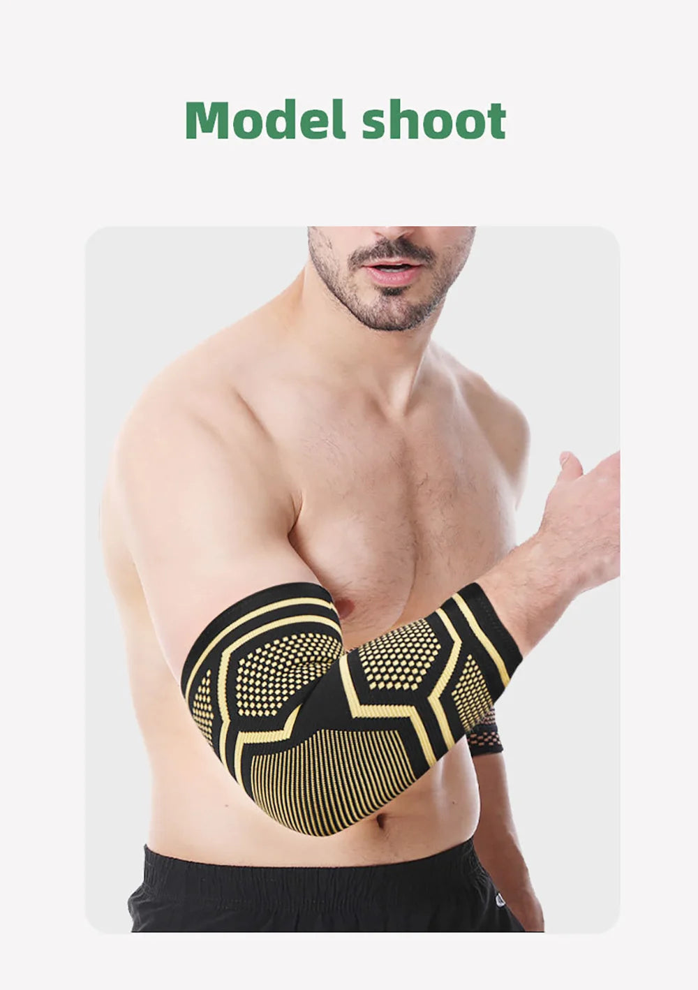 1pcs Fitness Copper Elbow Brace Compression Support Sleeve for Tendonitis Tennis Elbow Relief Reduce Joint Pain For Women Men