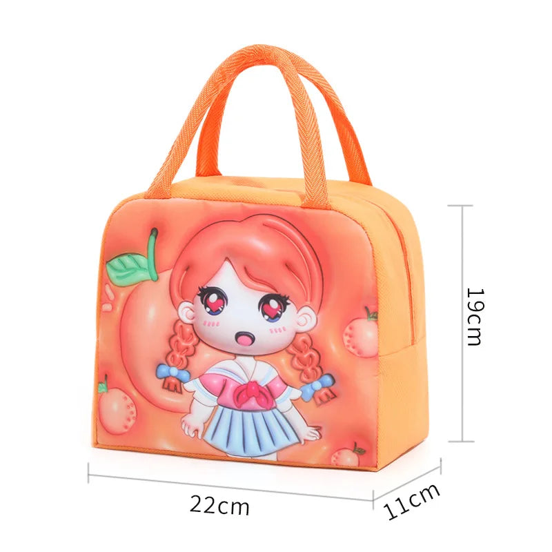 Sac Repas Isotherme Enfant 3D Animaux Cartoon – Boîte Bento Isotherme Grande Capacité