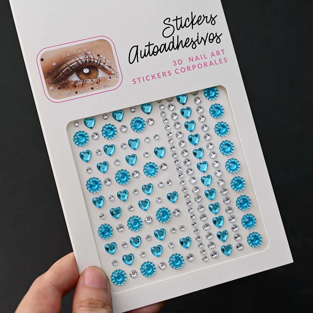 900 Strass Perle Visage 3/4/5mm – Stickers Autoadhésifs Waterproof | Bijoux Maquillage Mariage & Fête