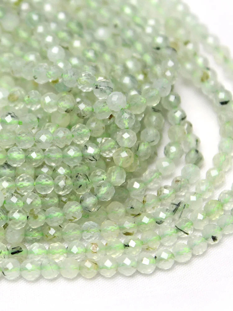 Perles Quartz Vert Raisin Naturel Facetté 2-3-4mm – Pierres Gemmes Vrac DIY | Bracelet, Boucles d'Oreilles & Bijoux Fait Main | Matériaux Lithothérapie