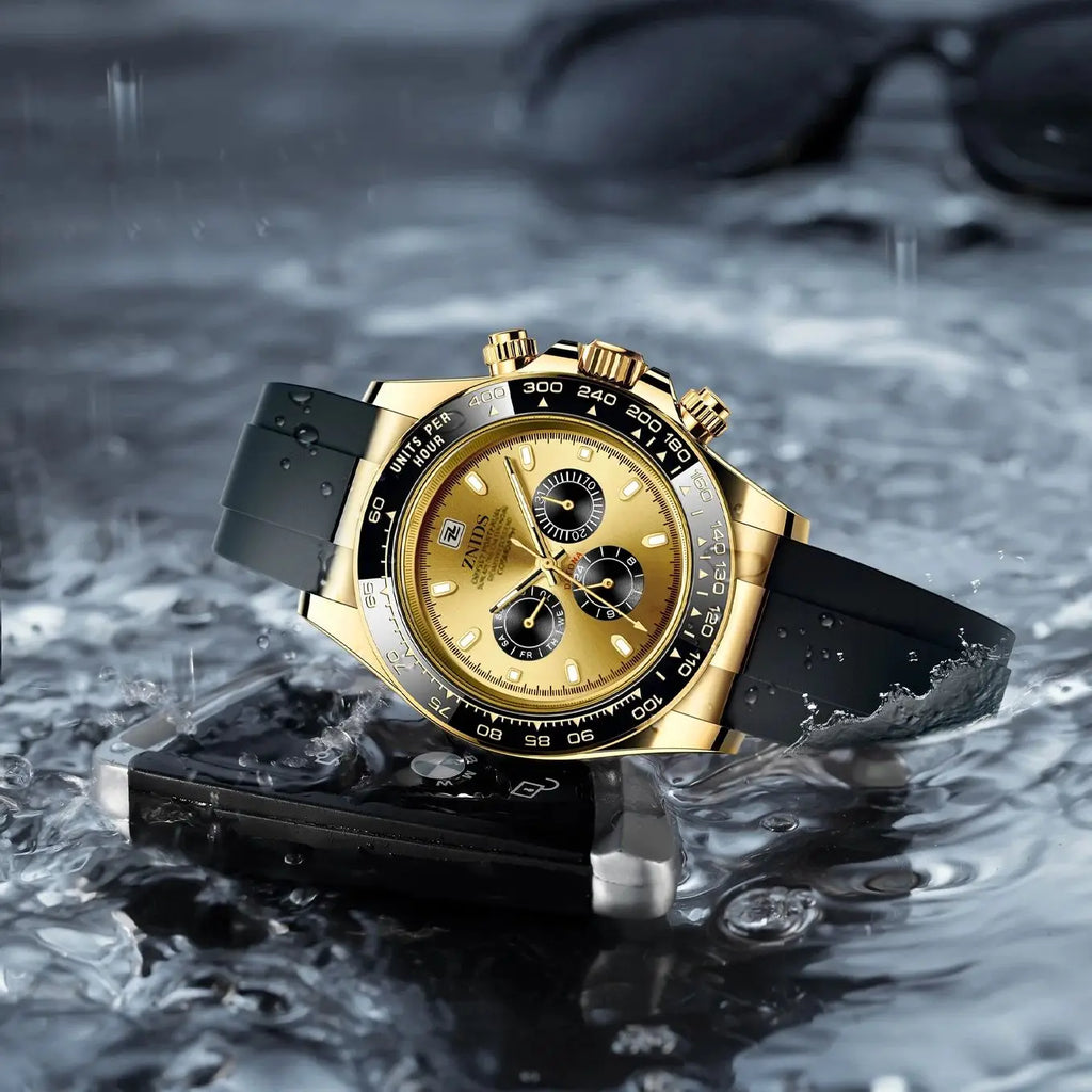 Montre Homme Luxe Légère Quartz Bracelet Silicone – Étanche Multifonction Business & Quotidien